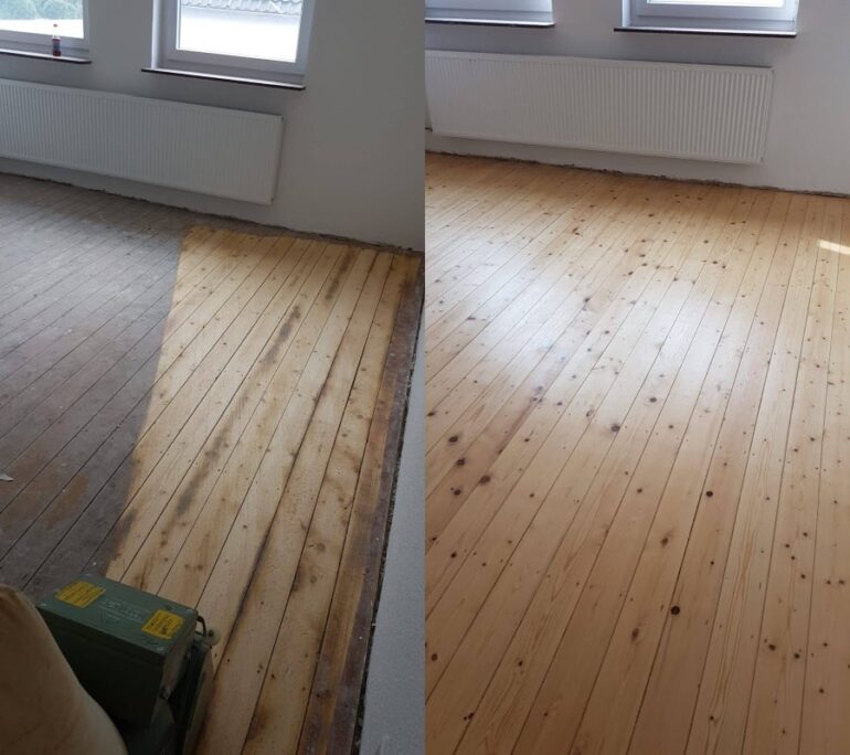 Dielen Abschleifen Vorher Nachher